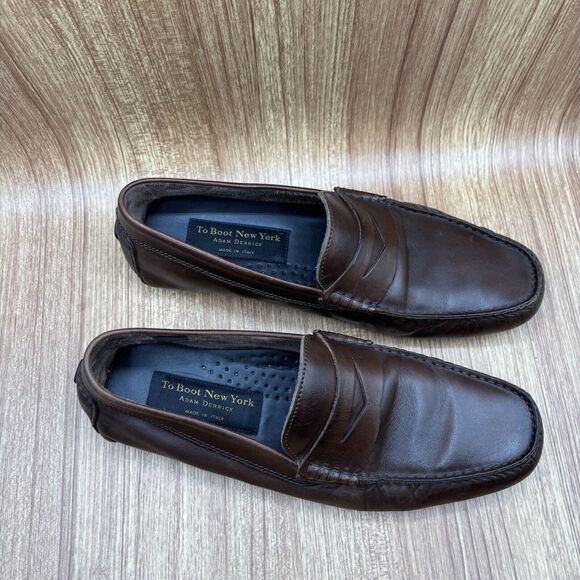 To Boot New York Palo Alto Driving Shoes Loafers~‎ Dark Brown Calfskin~Men’s 9 main image 8